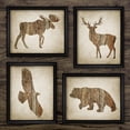 thumbnail image 2 of North American Animal Wall Art Posters and Prints Moose,Bald Eagle,Buck Deer,Grizzly Bear Art Painting Rustic Cabin Home Decor, 2 of 5