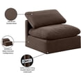 thumbnail image 3 of Meridian Furniture Indulge Contemporary Velvet Armless Chair in Brown, 3 of 4
