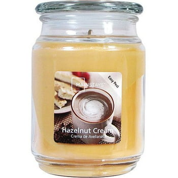 Mainstays Hazelnut Cream Single-Wick Jar Candle, 20 oz.