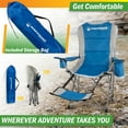 thumbnail image 6 of Wakeman Outdoors 300lb Capacity Portable Camping Chair with Foot Rest, Blue, 6 of 10