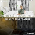 thumbnail image 5 of Black Branches Blackout Curtains for Bedroom/Living Room, Thermal Insulated Kitchen Curtains, Modern Abstract Art Forest Silhouettes Grommet Darkening Window Treatment Drapes 52"x63"x2, 5 of 8