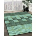 thumbnail image 3 of Ahgly Tapis Rond Lavable en Machine Intérieur Transitionnel Vert Profond, 7 Pieds Rond, 3 of 7
