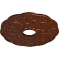 thumbnail image 3 of Ekena Millwork 17 7/8"OD x 3 7/8"ID x 1"P Terrones Butterfly Ceiling Medallion (Fits Canopies up to 3 7/8"), Hand-Painted Burnished Mahogany Crackle, 3 of 6