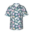 thumbnail image 1 of Vsdgher Cute Rabbit Easter Print Men's Hawaiian Shirts Button Down Tropical Holiday Beach Shirts Vacation Clothes -XX-Large, 1 of 7