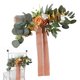 thumbnail image 3 of Respaldo de silla Flor artificial Arreglo de hojas de olivo para boda Respaldo de silla Rosa artificial artificial para celebración Boda naranja Baoblaze boda, 3 of 8