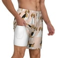thumbnail image 2 of Kdxio Beagle Dog On Brown Print Men'S Swim Trunks With Compression Liner 7 Inch Inseam Quick Dry Swim Shorts, 2 of 7