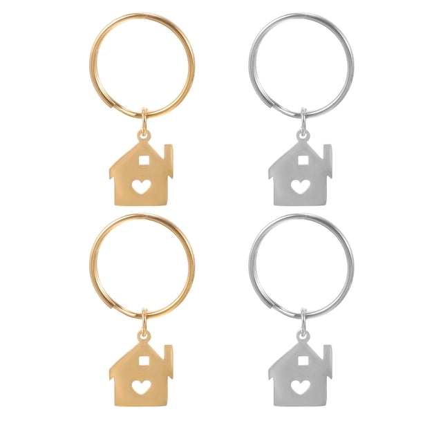 4 llaveros de casa, bonitos llaveros para mochilas, bolsos, adornos colgantes