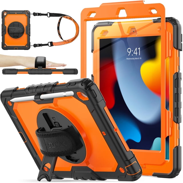 Funda SEYMAC de serie para iPad de 9ª, 8ª y 7ª generación de 10,2 pulgadas con acceso.