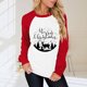 thumbnail image 2 of Tops de mujer Moda Árbol de Navidad Impreso Manga larga Sudadera Costura Blusa Camisa Pompotops gfhjh10759, 2 of 5