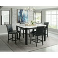 thumbnail image 5 of Belen Kox Picket House Furnishings Pia Faux Leather Counter Height Side Chair Set in Black, 5 of 12