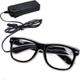 thumbnail image 2 of Light up EL Wire Neon Rave Glasses Glow Flashing LED Sunglasses Costumes for Party, EDM, Halloween(White), 2 of 3