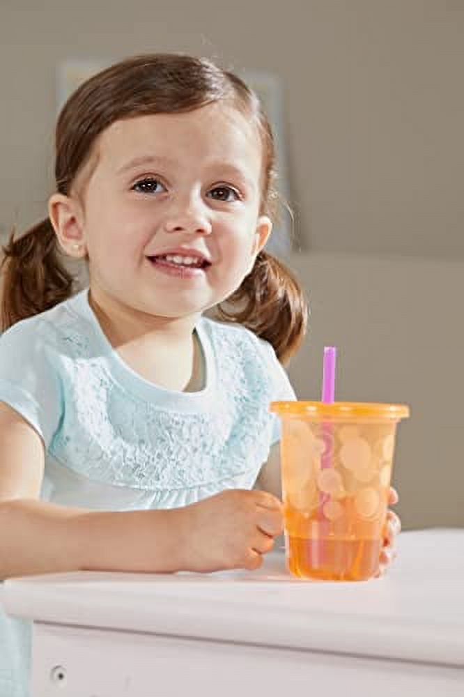 The First Years Take & Toss Toddler Straw Cups - Spill Proof and Dishwasher Safe Toddler Cups with Straws - Toddler Feeding Supplies - 10 Oz - 4 Count - image 3 of 3