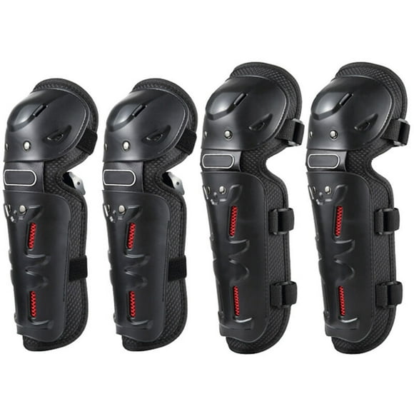4PCs Cycling Knee Pads and Elbow Pads Bicycle MTB Bike Motorcycle Riding Knee Support Protective Gear Guards Outdoor Sports Cycling Knee Protector Equipment
