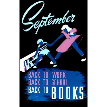 Back to School FAP Poster 1940 Stretched Canvas - Science Source (24 x