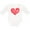 AA-White, variant on Inktastic All You Need is Love Red Heart Shape Boys or Girls Long Sleeve Baby Bodysuit