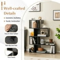 thumbnail image 4 of Giantex S-Shaped Bookshelf, Geometric Bookcase w/Open Shelves, Wood Standing Shelf, Black, 4 of 8