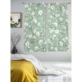 thumbnail image 3 of White Spring Floral Sheer Curtains 63 Inch Length 2 Panels Set, Sage Green Botanical Watercolor Voile Window Treatment Rod Pocket Curtains Sheers Drapes for Bedroom/Living Room/Kitchen 52x"63"x2, 3 of 7