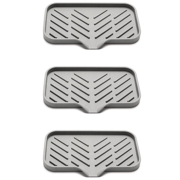 3X Bandeja Silicona para Jabón Cocina, Bandeja para , Rejilla para Esponja Drenaje