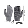 thumbnail image 4 of Guantes Punto Con Calefacción USB Ciclismo Invierno para Al Aire Libre (gris), 4 of 4
