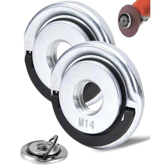 Outil de Broyage d'Angle Écrou de Bride - Écrou de Verrouillage Auto-Résistant M14 pour Broyeurs d'Angle, Écrou de Bride Portable à Changement Rapide pour Remplacement et Fixation Disque de Coupe
