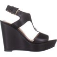thumbnail image 4 of Thalia Sodi Womens Valleri Faux Leather Ankle Strap Wedge Sandals, 4 of 6