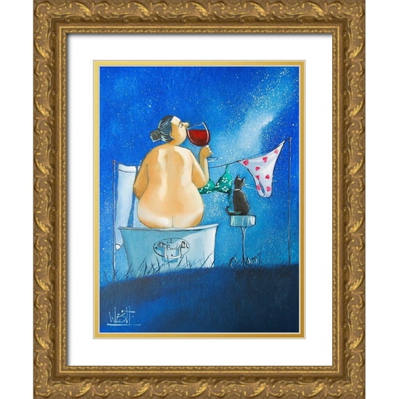 West, Ronald 15x18 Gold Ornate Wood Framed with Double Matting Museum Art Print Titled - O So Heavenly