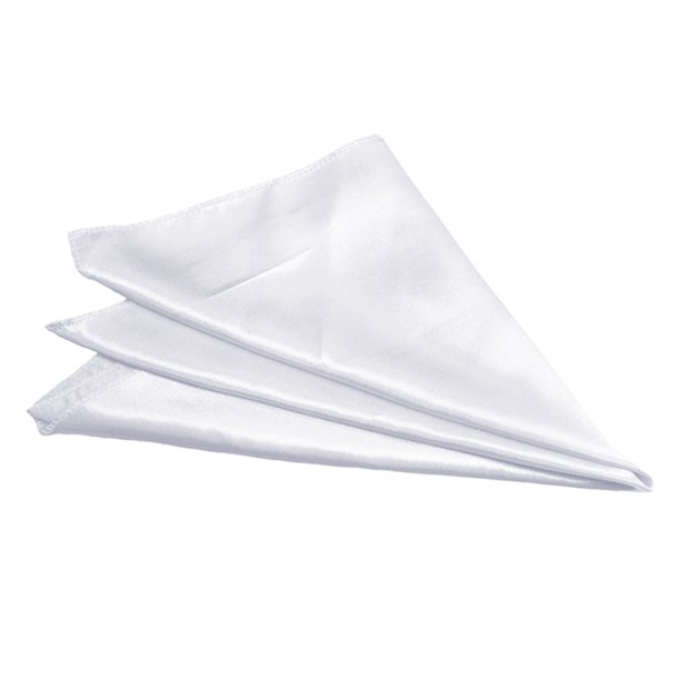 Paquete de 10 servilletas de satén, servilletas cuadradas de satén para cena, servilleta suave para bodas, cenas, restaurantes, decoración de fiestas, 48cm x 48cm