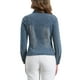 thumbnail image 3 of CHAQUETA DE JEANS PARA MUJER INSPIRADA CHIC, CON CUELLO ALTO, MANGAS LARGAS, BOLSILLOS CON SOLAPA, CHAQUETA DE JEAN AZUL VINTAGE XS, 3 of 6
