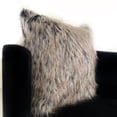 thumbnail image 3 of Plutus Gray Foxy Brown Gray Animal Faux Fur Luxury Throw Pillow-Size:26" x 26", 3 of 3