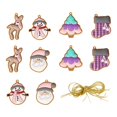 thumbnail image 2 of Colgantes artesanales para colgar en Navidad, adornos colgantes para de Navidad con cuerda para colgar, juego de adornos para de Navidad , 10 piezas estilo B. Macarena Manualidades colgantes de Papá Noel, 2 of 8