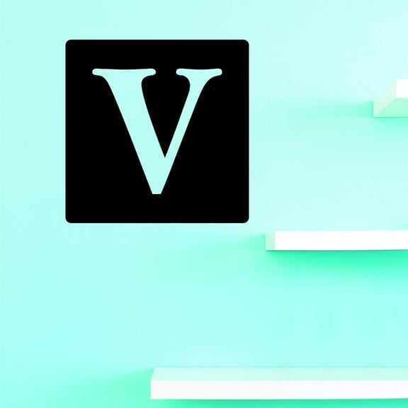 Custom Decals Alphabet Letter V Wall Art Size: 12 X 12 Inches Color: Multi