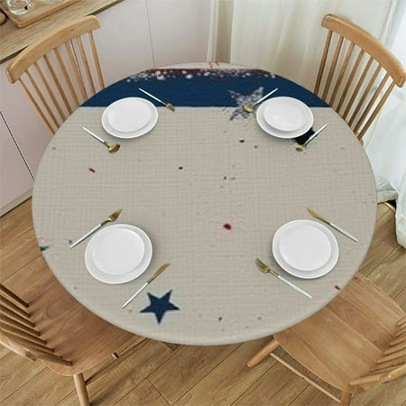 

Xllo0ord Round Fitted Tablecloth with Elastic Edge Patio Table Cover Cloth Round Tablecloth for Party Fits Tables 38-42