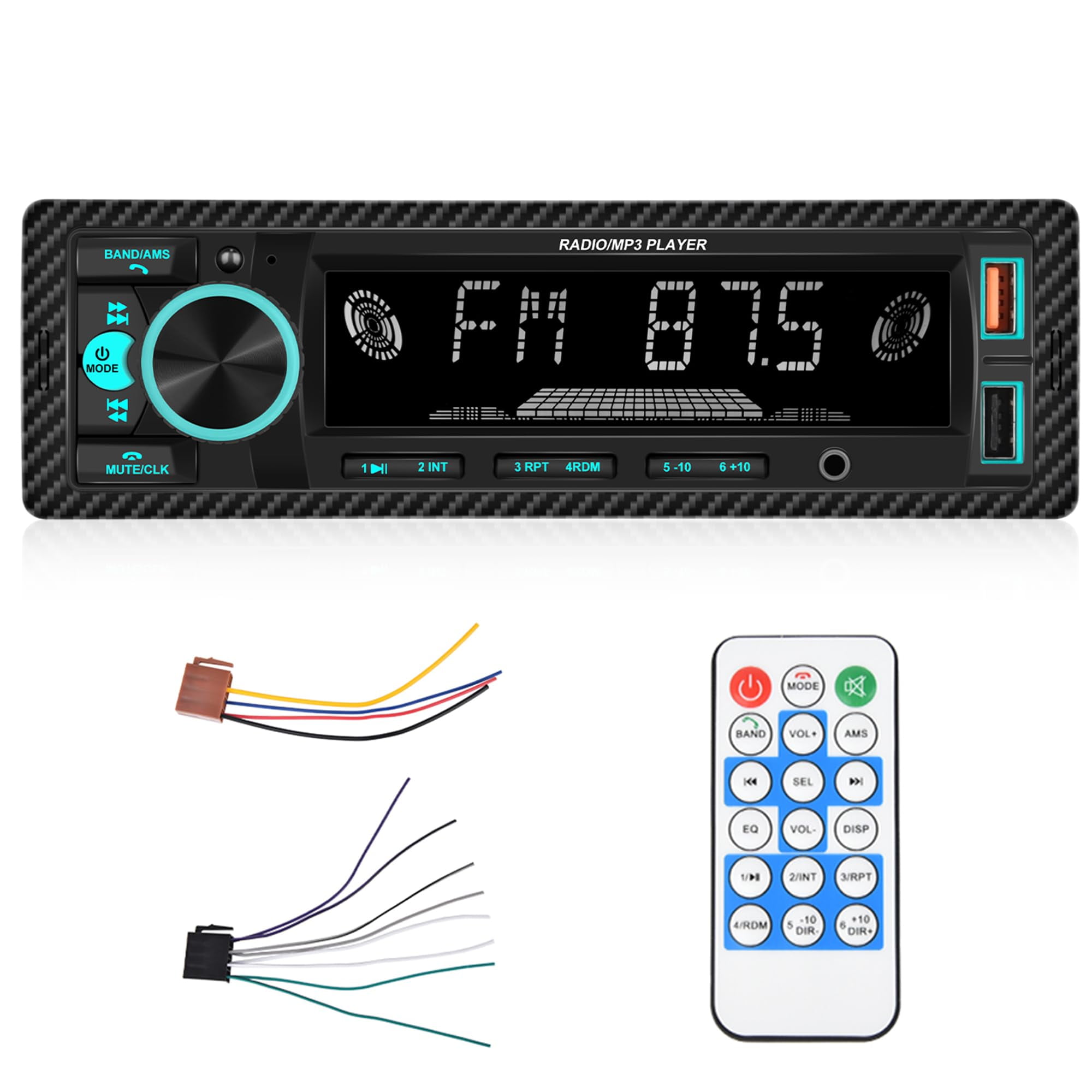 Kenwood KDC-BT360U Single Din Car Stereo CD Receiver, w