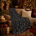 thumbnail image 3 of Grey Leopard Rosette Animal Print Charcoal Autumn Style Pattern Flannel Blanket For Leopard Print Fans, Cozy Grey Home Decor For Bedroom Living Room Halloween Gift, 3 of 7