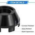 thumbnail image 5 of Car Wheel Hub Center Caps 64 mm 2.52"OD Universal for Car Durable ABS Plastic Black, 5 of 6