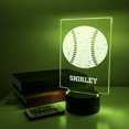thumbnail image 4 of Custom Personalized LED 16 Colors Night Light Up Lamp Sports Football, Bowling, Volleyball Softball Basketball Soccer Tennis Room Décor Gift, 4 of 10