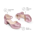 thumbnail image 5 of DREAM PAIRS Girls' Platform Mary Jane Pumps Chic Chunky High Heel Dress Shoes with Rhinestone Buckle Comfortable Square Toe Party Shoes for Kids, 5 of 6