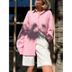 thumbnail image 4 of Pantalones Cortos Informales de Cintura Elástica y Pierna para Mujer, de Verano, Elegantes, de Trabajo, con Bolsillos M, 4 of 7