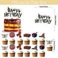 thumbnail image 4 of 30-Pcs For Harry Potter Cartoon-Themed Party Decoration Set – Includes Backdrop, Cake Topper, 12 Cupcake Toppers, and 16 Balloons for Festive Celebrations, 4 of 4