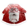 thumbnail image 4 of Funny Christmas Long Cardigan For Men Hoodies Santa Claus Xmas White Faux Fur Trim Warm Hooded Coat With Pocket, 4 of 4