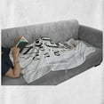 thumbnail image 6 of Saying Soft Flannel Fleece Throw Blanket, Funny Inspirational Phrase a Nap is Always an Idea Text with Cloudy Doodles, Cozy Plush for Indoor and Outdoor Use, 60" x 80", Black and White, by Ambesonne, 6 of 6