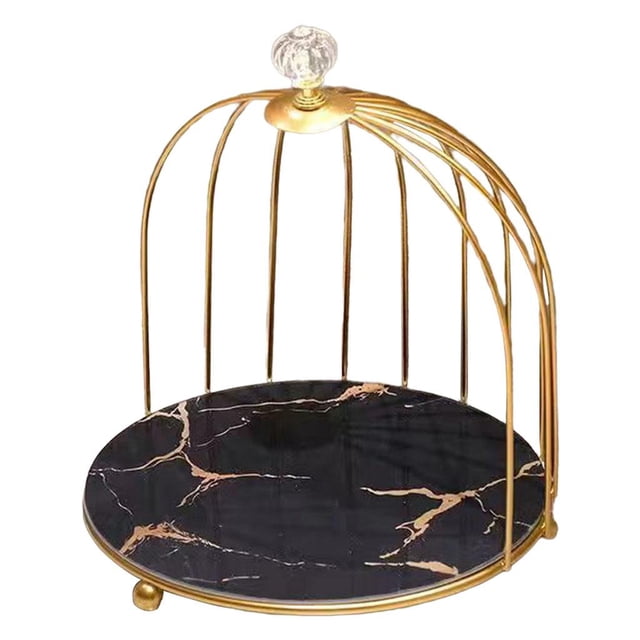 Organizador de Baño Baoblaze Rack de Metal de Lujo Negro 1 Nivel