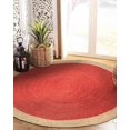 thumbnail image 2 of Aizza Trends Handmade Hand Crafted Eco -Frendly Jute Floor Area Rug-Floor Carpet Rug-Floor Runner Rug-Center Table Carpet Rug-Bed Side Runner Rug-Make in India-6 x 6 Feet Round ( 180 cm x 180 cm ), 2 of 5