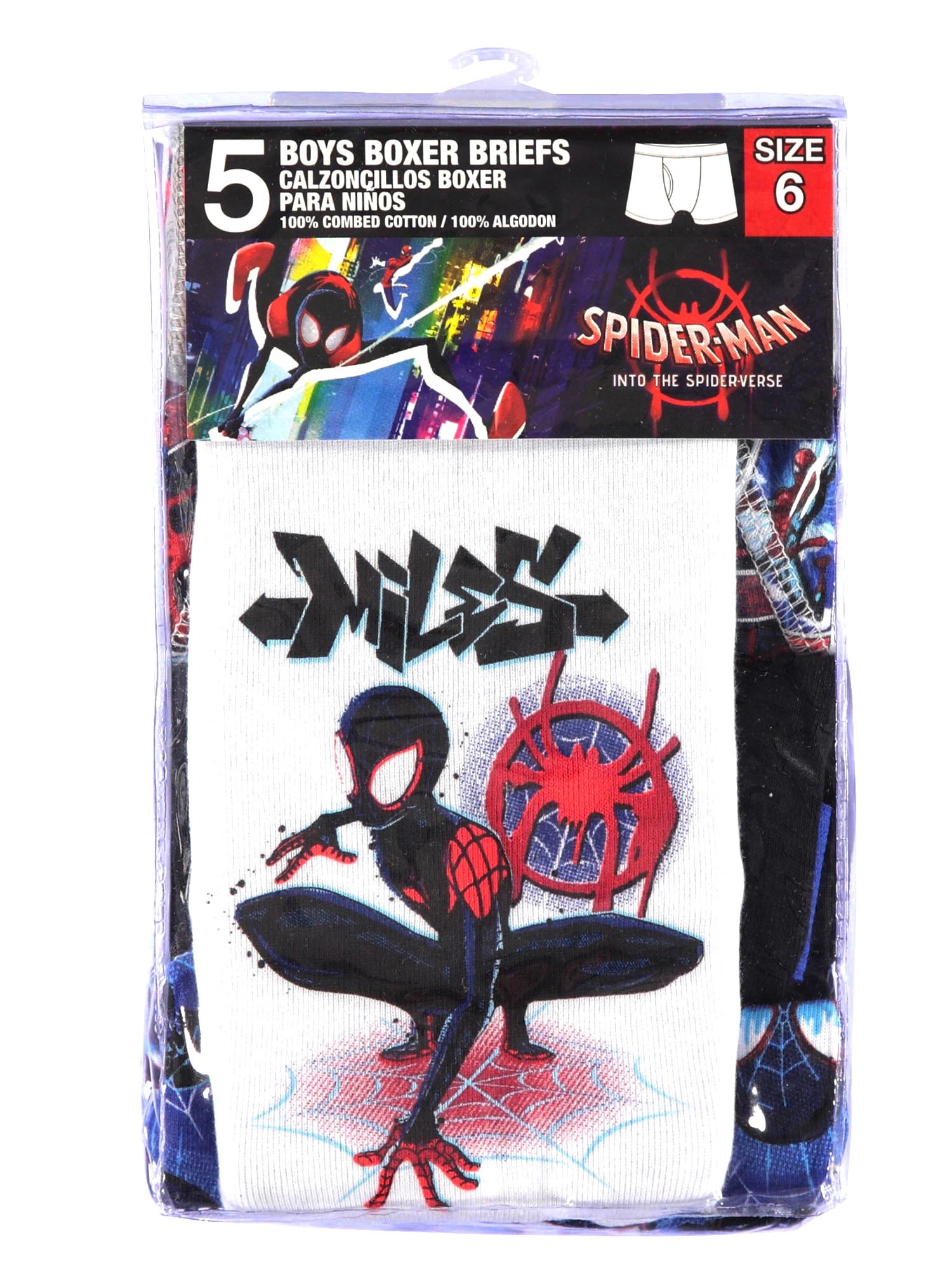 Spiderman Boys Spiderverse Boxer Brief 5-Pack