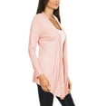 thumbnail image 2 of Moa Collection Women's Casual Long Sleeves Drape Open Front Solid Cardigan, 2 of 4