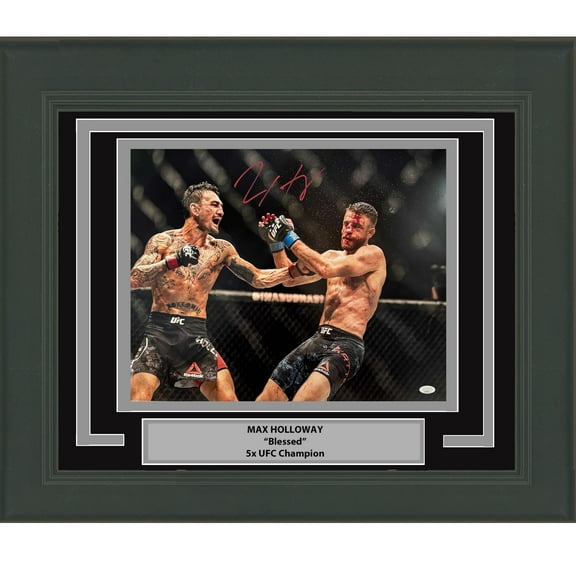 Framed Autographed/Signed Max Holloway UFC MMA Ultimate Fighting 16x20 Photo JSA COA