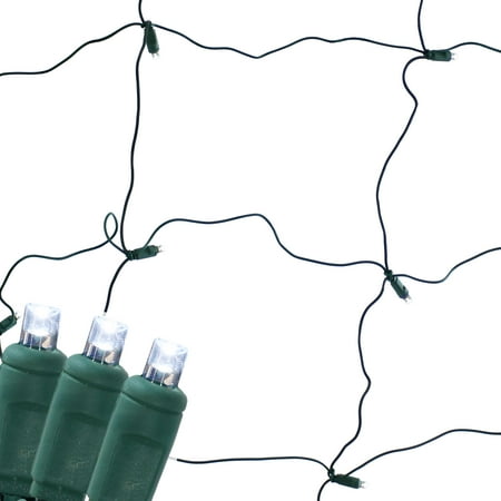 

Sunnydaze Electric Plug-In 70ct LED Indoor/Outdoor Net String Lights 5mm Wide Angle - Bright White - 6 x 4 Green Wire