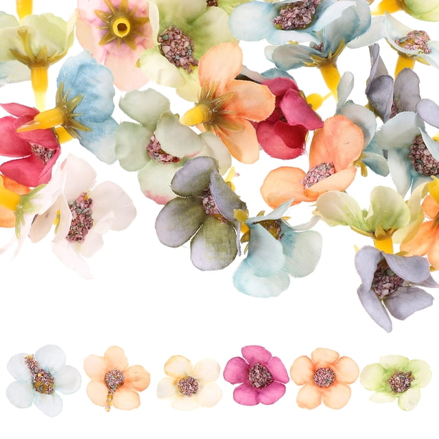 50 piezas de margaritas de seda sintética, flores artificiales