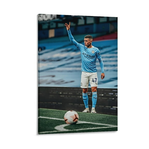 Poster Phil Foden Football Player Art Canvas Poster Wall Art Picture Prints Hanging Photo Gift Decor Home Posters Artworks 12x18inch(30x45cm)