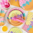 thumbnail image 3 of 100Pcs Ice Cream Party Supplies, Include Plates and Napkins, Cups, Plastic Cutlery, Ice Cream Theme Birthday Decorations, 3 of 8